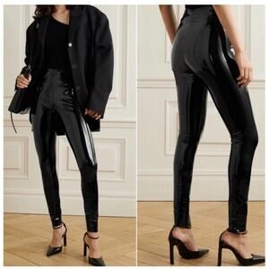 NWT Commando High Waist Control Faux Patent Leather Seamless Leggings S Black